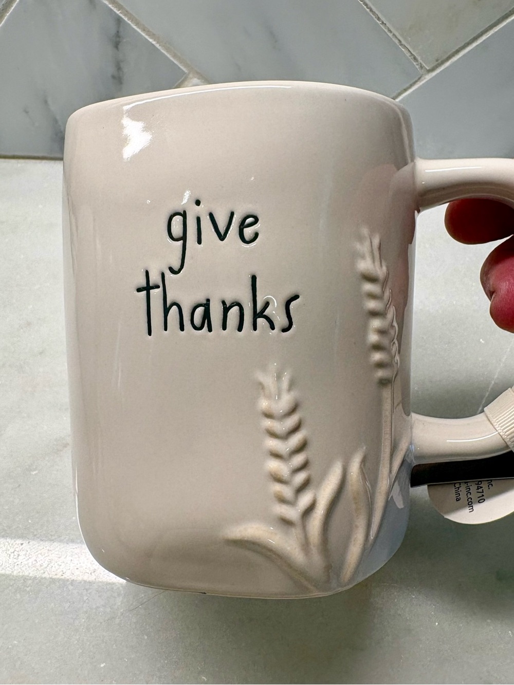 Rae Dunn Give Thanks mug